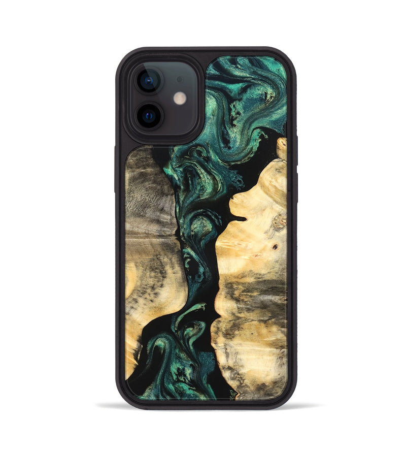 iPhone 12 Wood Phone Case - Selene (Green, 827348)