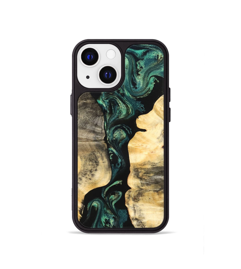 iPhone 13 mini Wood Phone Case - Selene (Green, 827348)
