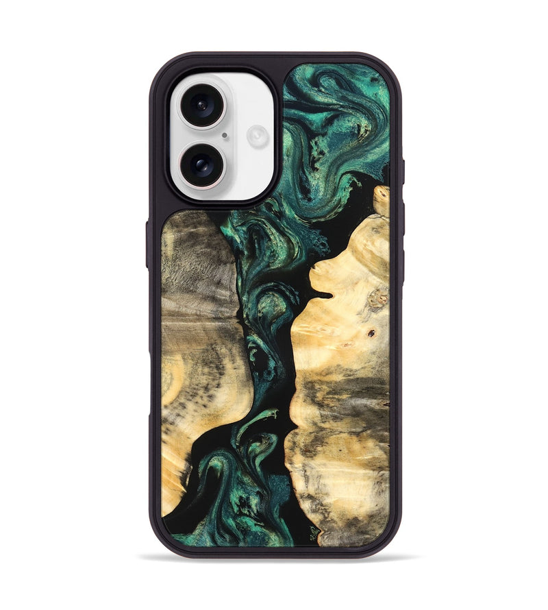 iPhone 17 Wood Phone Case - Selene (Green, 827348)