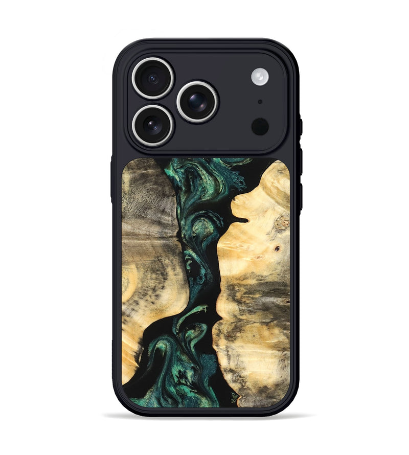 iPhone 17 Pro Wood Phone Case - Selene (Green, 827348)