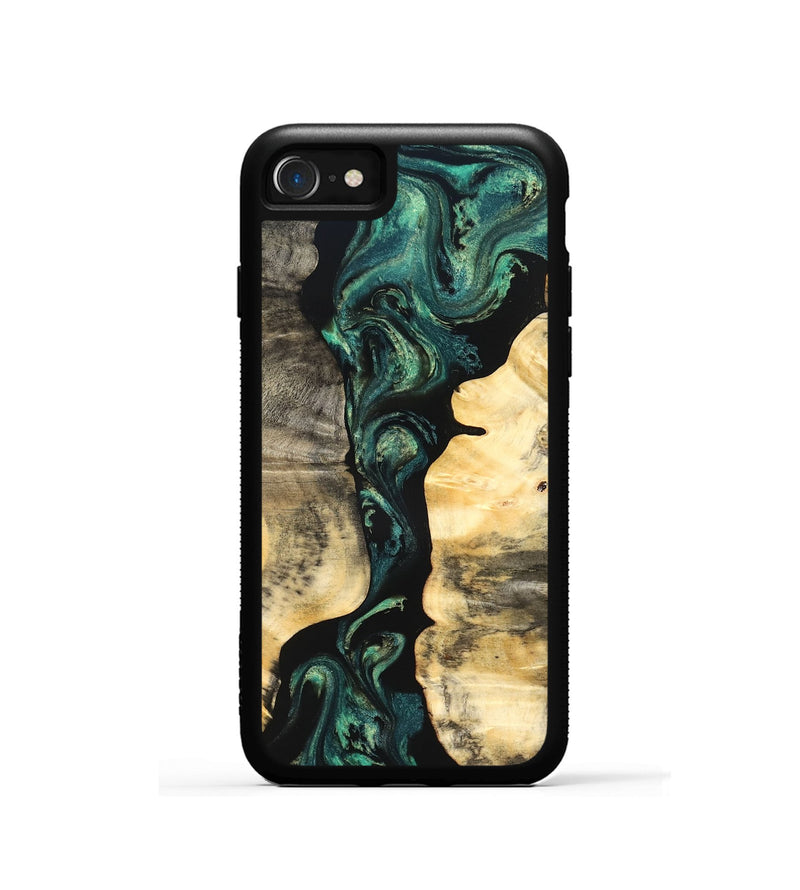 iPhone SE Wood Phone Case - Selene (Green, 827348)