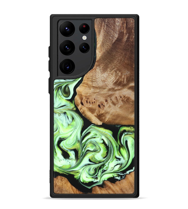 Galaxy S22 Ultra Wood Phone Case - Elyssa (Green, 827349)