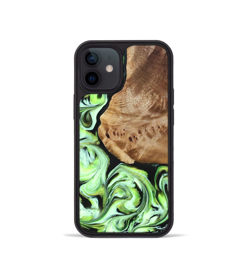iPhone 12 mini Wood Phone Case - Elyssa (Green, 827349)