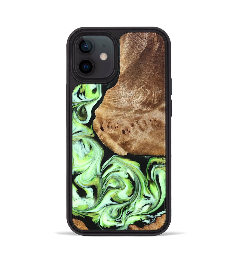 iPhone 12 Wood Phone Case - Elyssa (Green, 827349)