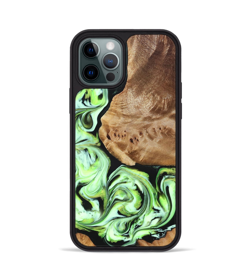 iPhone 12 Pro Wood Phone Case - Elyssa (Green, 827349)