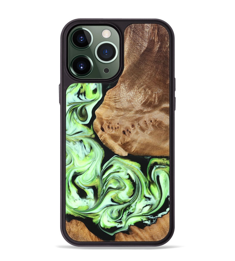 iPhone 13 Pro Max Wood Phone Case - Elyssa (Green, 827349)