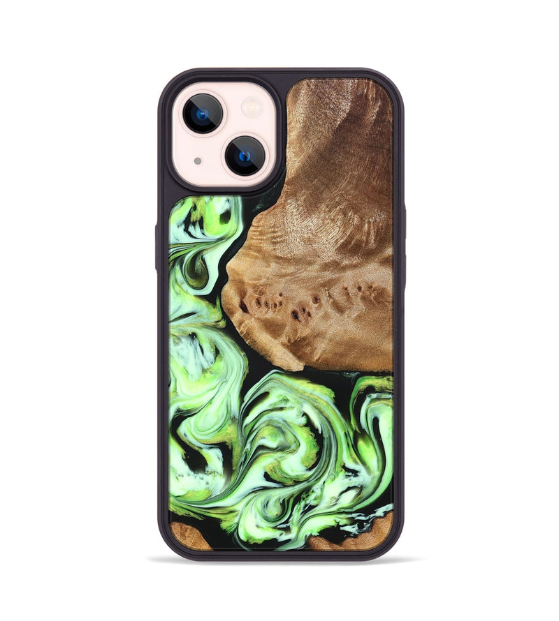 iPhone 14 Wood Phone Case - Elyssa (Green, 827349)