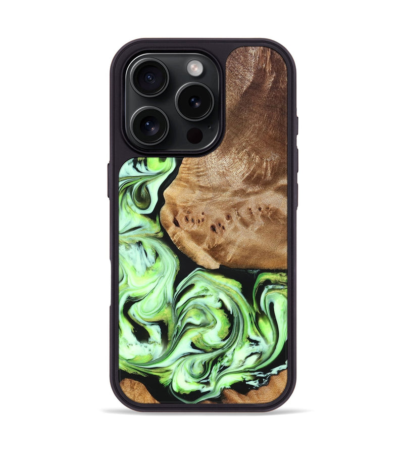 iPhone 16 Pro Wood Phone Case - Elyssa (Green, 827349)