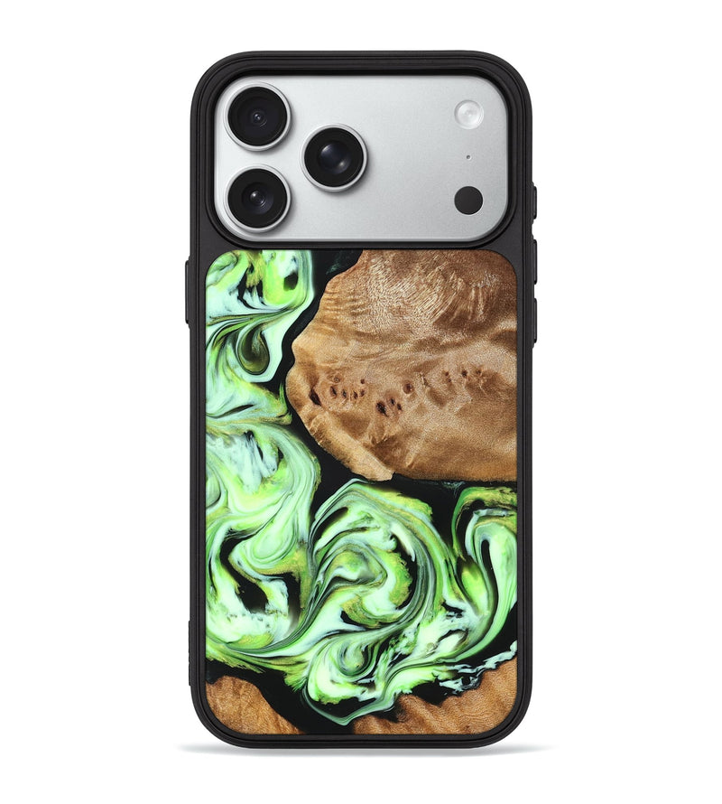 iPhone 18 Pro Max Wood Phone Case - Elyssa (Green, 827349)
