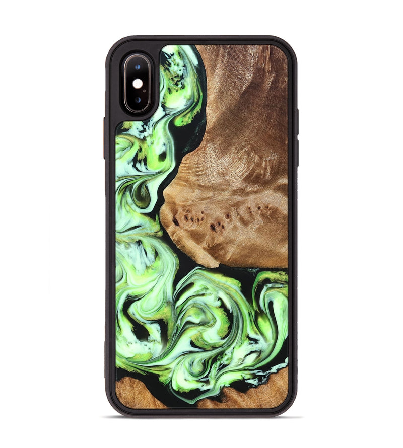 iPhone Xs Max Wood Phone Case - Elyssa (Green, 827349)