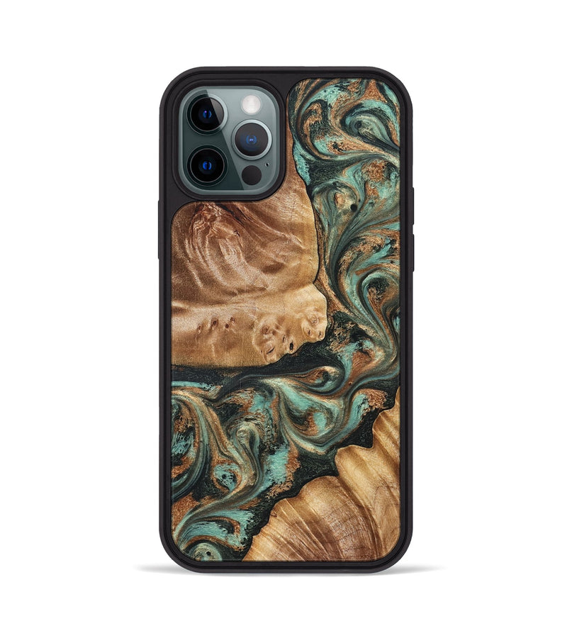 iPhone 12 Pro Wood Phone Case - Caryl (Green, 827350)