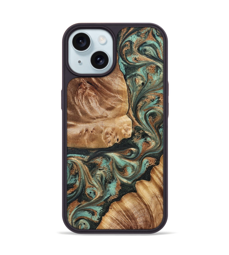 iPhone 15 Wood Phone Case - Caryl (Green, 827350)