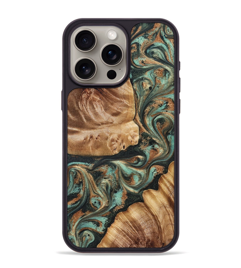 iPhone 15 Pro Max Wood Phone Case - Caryl (Green, 827350)
