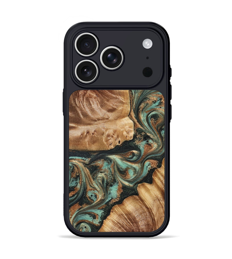 iPhone 17 Pro Wood Phone Case - Caryl (Green, 827350)