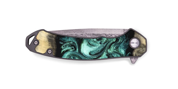 EDC Wood Pocket Knife - Jenifer (Green, 827351)