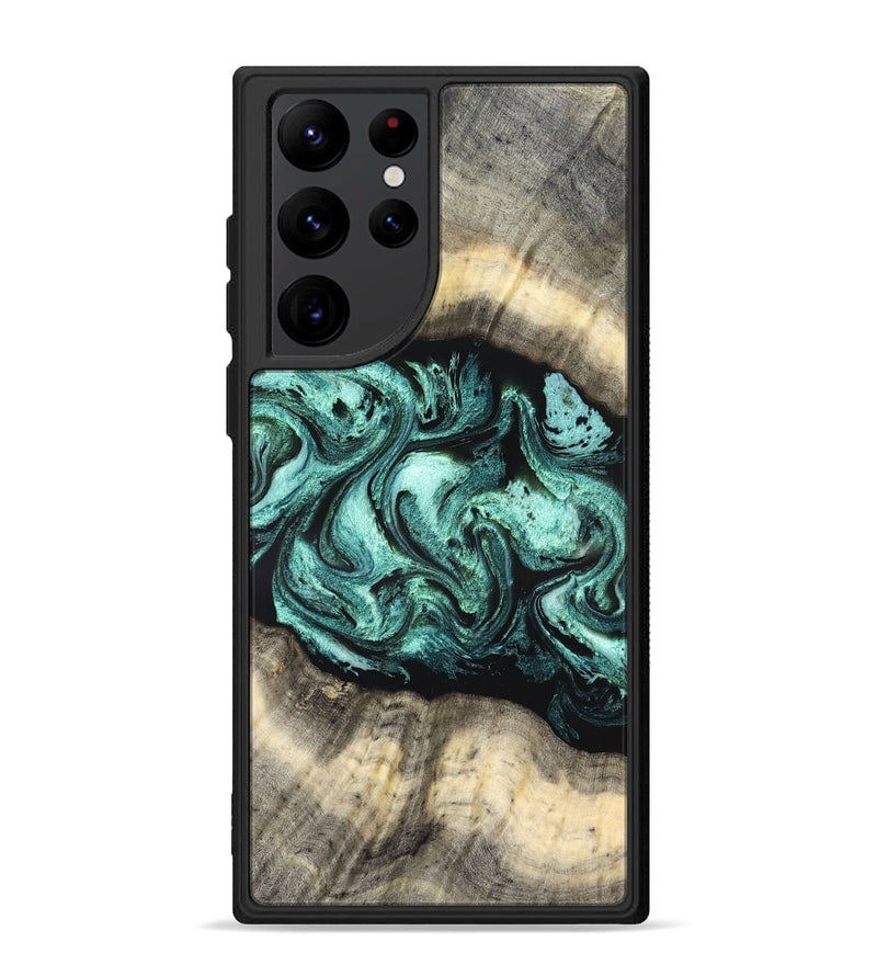 Galaxy S22 Ultra Wood Phone Case - Jenifer (Green, 827351)