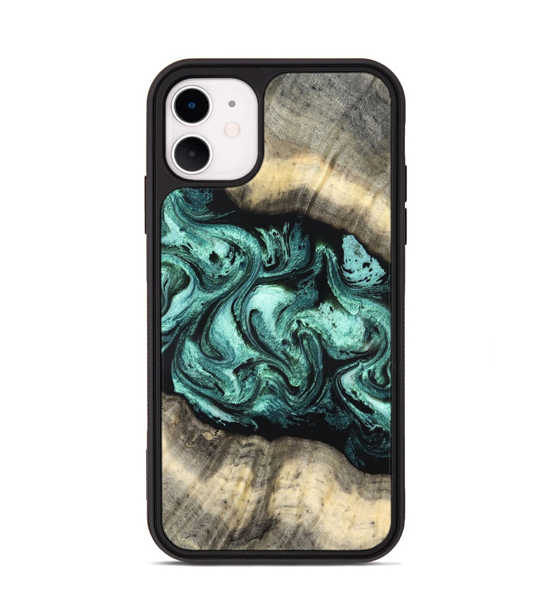 iPhone 11 Wood Phone Case - Jenifer (Green, 827351)