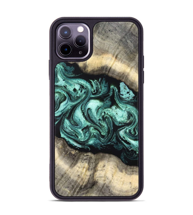 iPhone 11 Pro Max Wood Phone Case - Jenifer (Green, 827351)