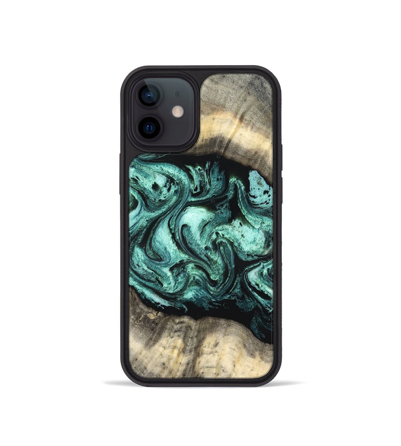 iPhone 12 mini Wood Phone Case - Jenifer (Green, 827351)