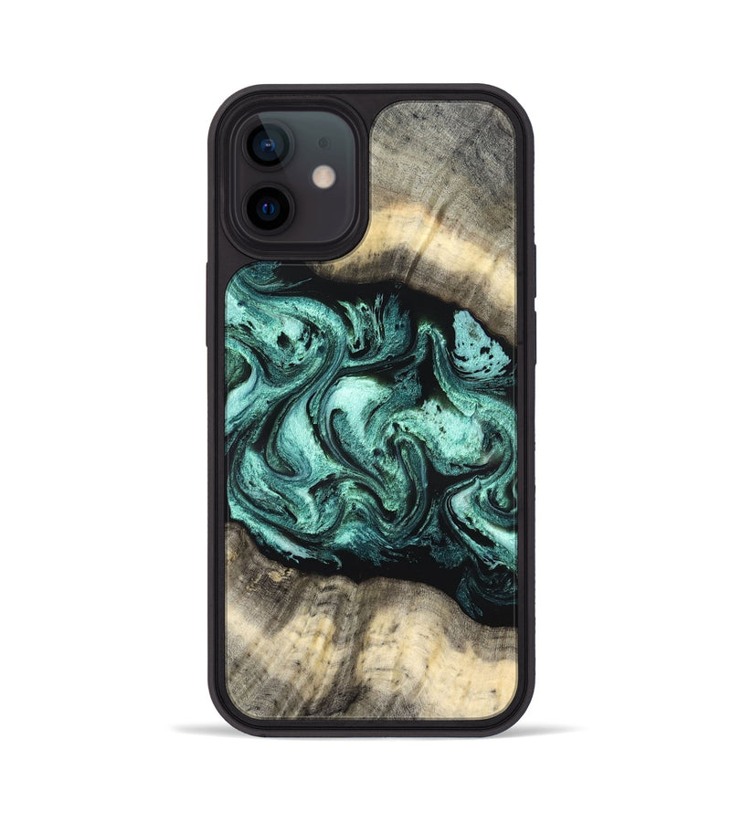 iPhone 12 Wood Phone Case - Jenifer (Green, 827351)