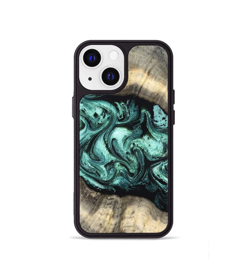 iPhone 13 mini Wood Phone Case - Jenifer (Green, 827351)