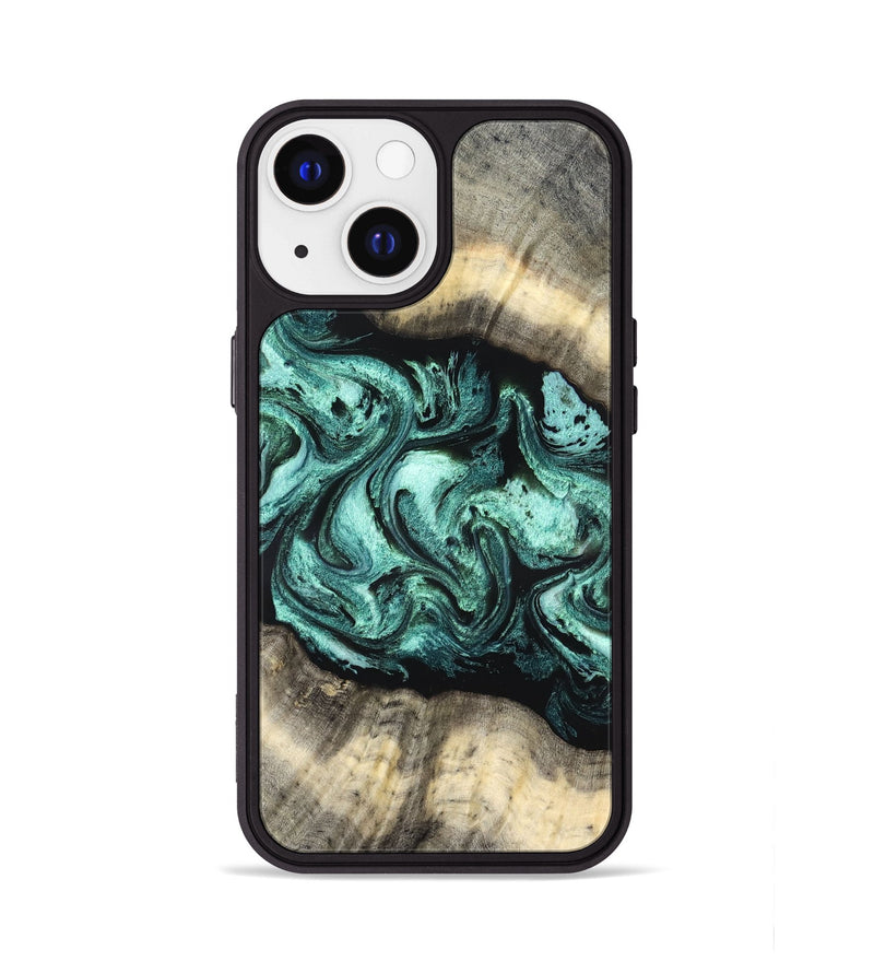 iPhone 13 Wood Phone Case - Jenifer (Green, 827351)