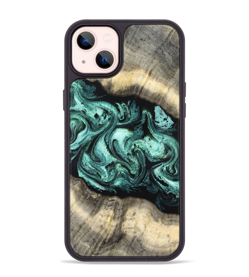 iPhone 14 Plus Wood Phone Case - Jenifer (Green, 827351)