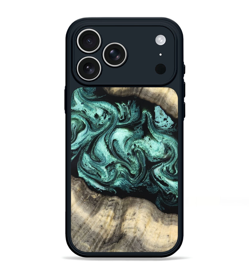 iPhone 17 Pro Max Wood Phone Case - Jenifer (Green, 827351)