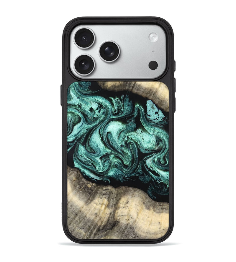 iPhone 18 Pro Max Wood Phone Case - Jenifer (Green, 827351)