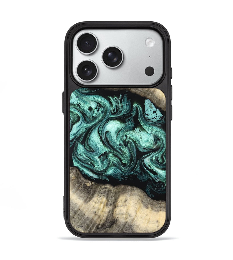 iPhone 18 Pro Wood Phone Case - Jenifer (Green, 827351)