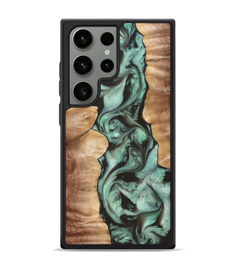 Galaxy S24 Ultra Wood Phone Case - Vicky (Green, 827353)