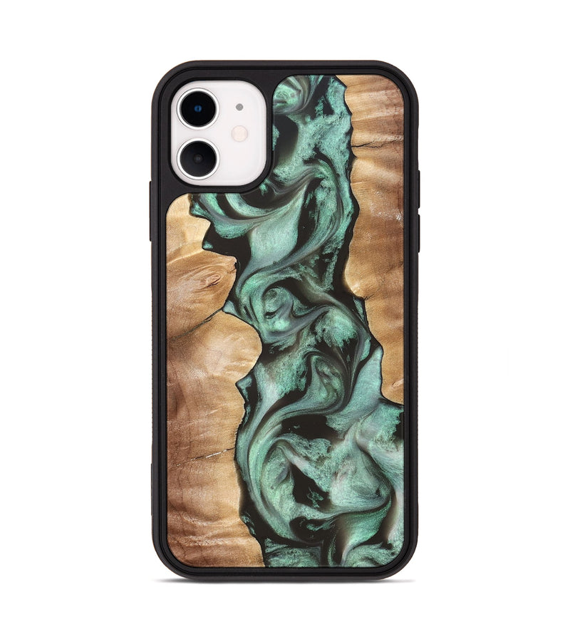 iPhone 11 Wood Phone Case - Vicky (Green, 827353)