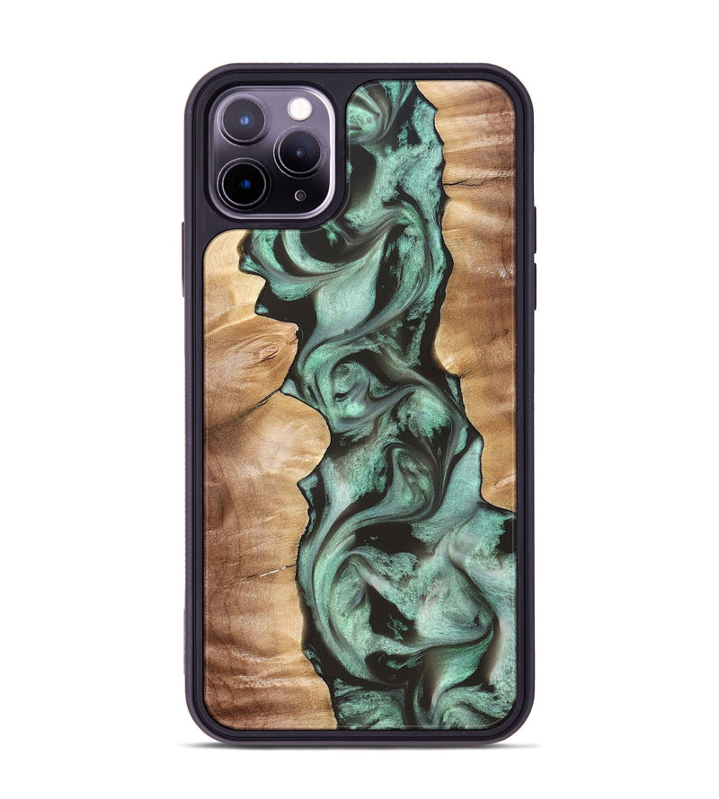 iPhone 11 Pro Max Wood Phone Case - Vicky (Green, 827353)