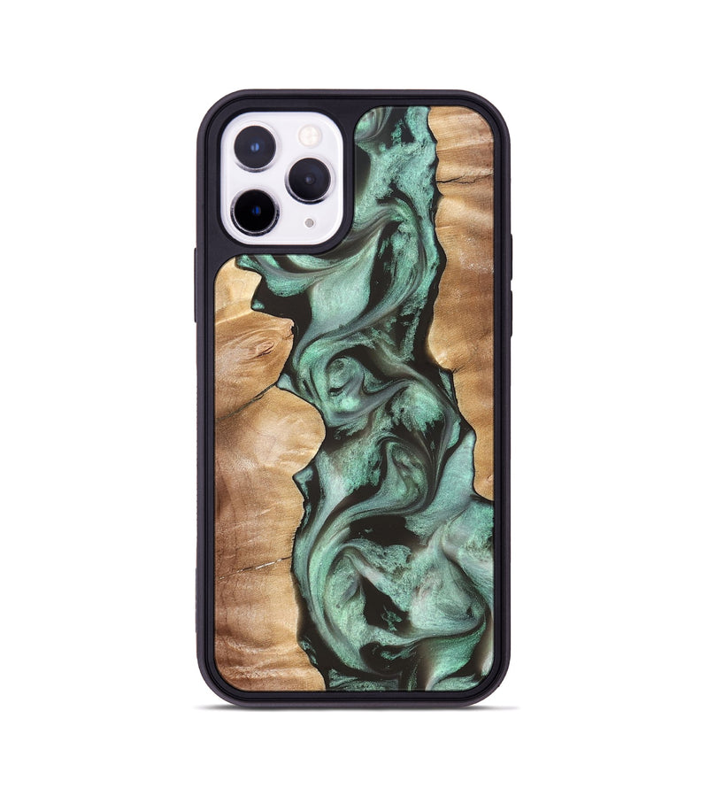iPhone 11 Pro Wood Phone Case - Vicky (Green, 827353)