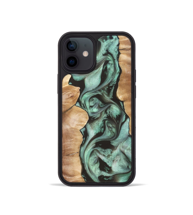 iPhone 12 mini Wood Phone Case - Vicky (Green, 827353)