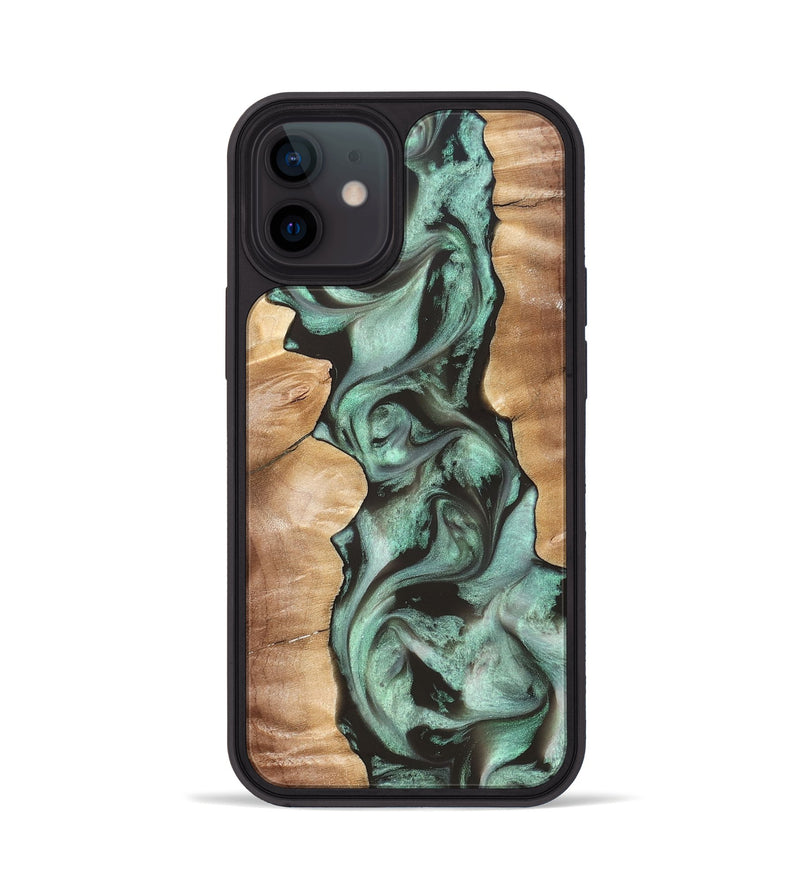 iPhone 12 Wood Phone Case - Vicky (Green, 827353)