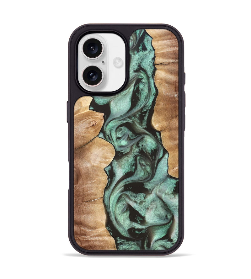 iPhone 17 Wood Phone Case - Vicky (Green, 827353)
