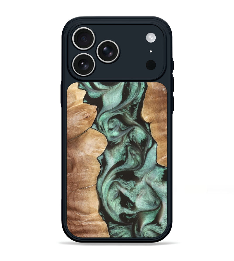 iPhone 17 Pro Max Wood Phone Case - Vicky (Green, 827353)