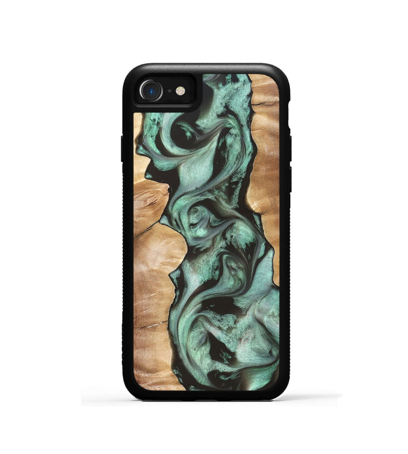 iPhone SE Wood Phone Case - Vicky (Green, 827353)