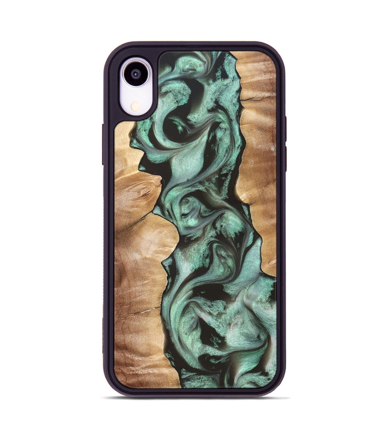 iPhone Xr Wood Phone Case - Vicky (Green, 827353)