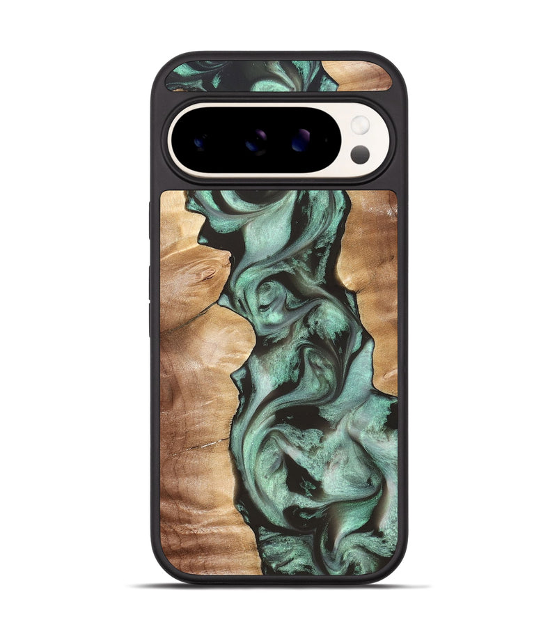 Pixel 9 Wood Phone Case - Vicky (Green, 827353)
