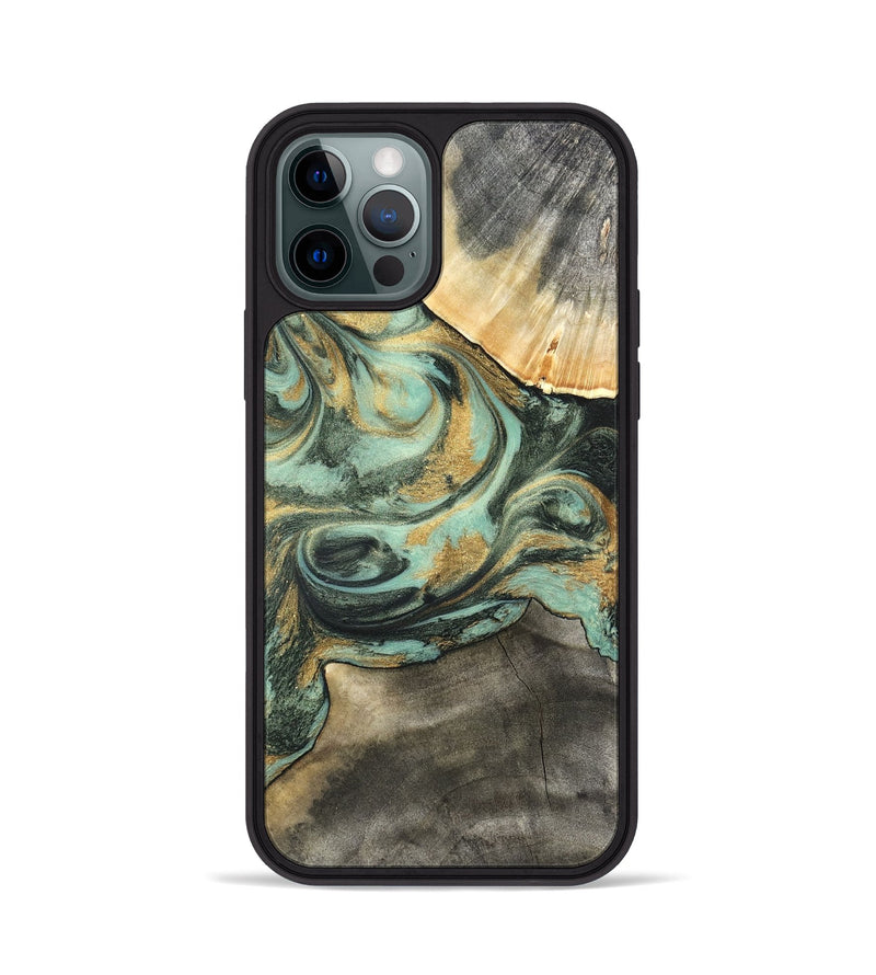 iPhone 12 Pro Wood Phone Case - Amare (Green, 827354)