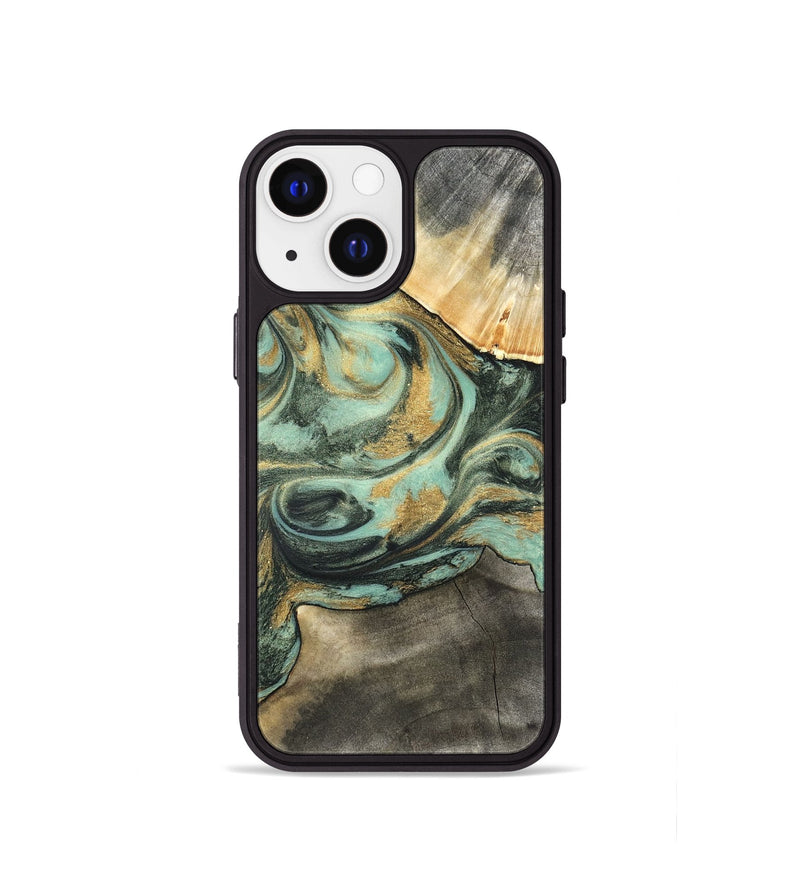 iPhone 13 mini Wood Phone Case - Amare (Green, 827354)