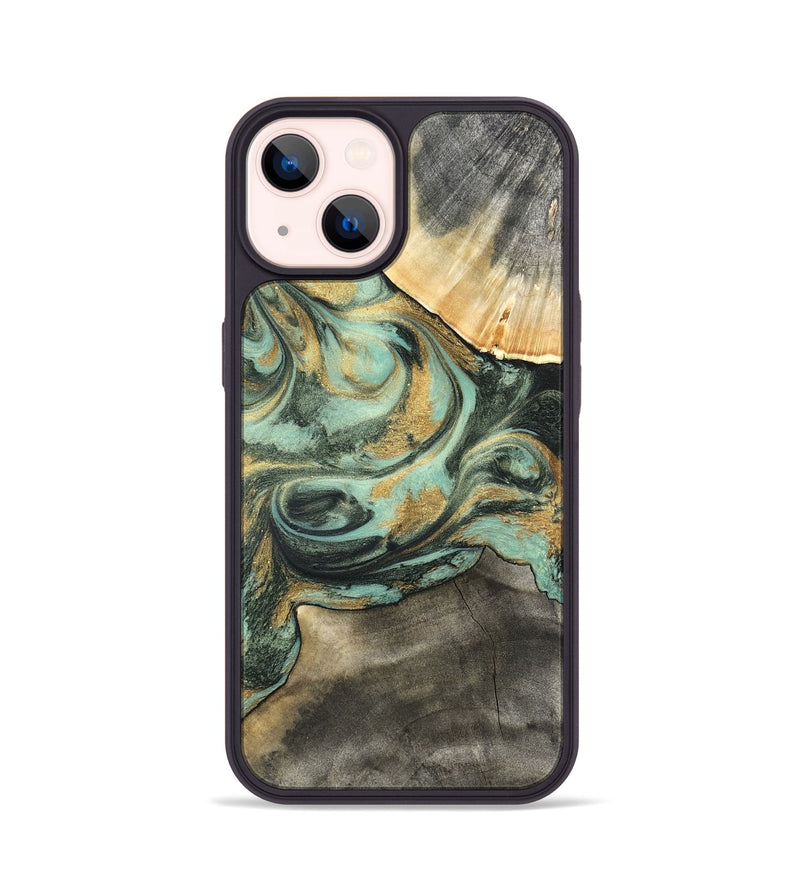 iPhone 14 Wood Phone Case - Amare (Green, 827354)