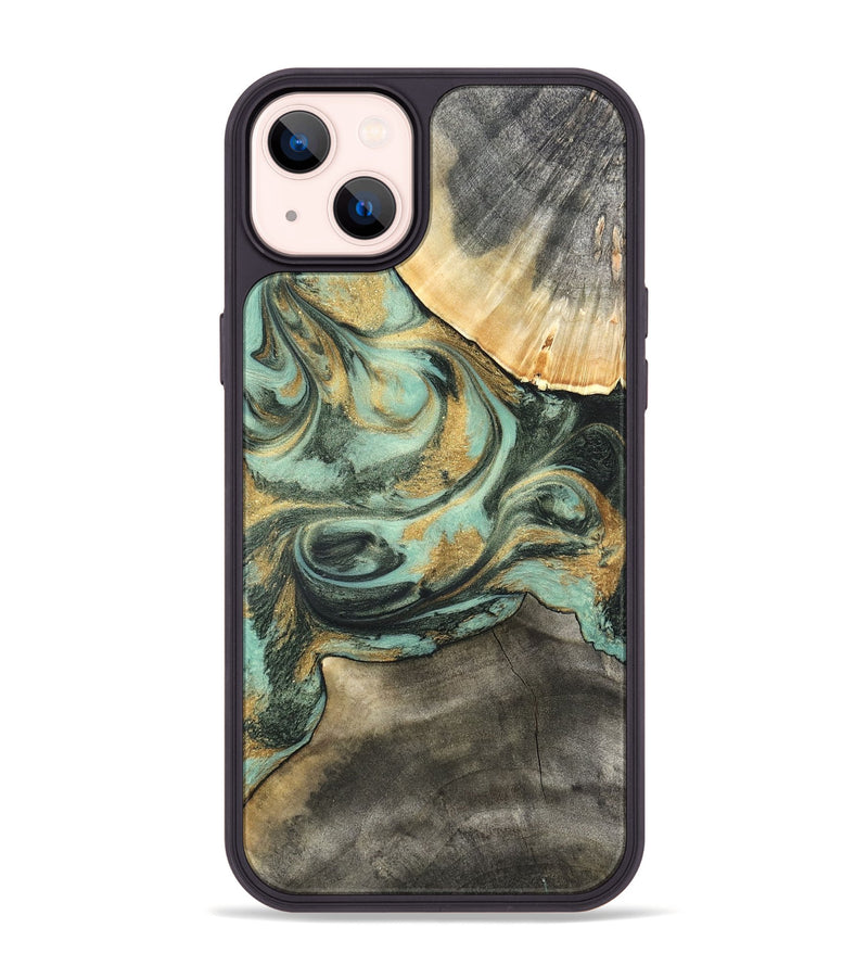 iPhone 14 Plus Wood Phone Case - Amare (Green, 827354)
