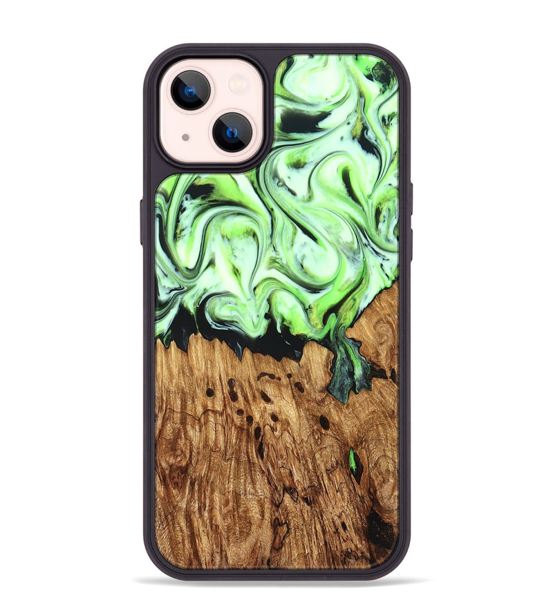 iPhone 14 Plus Wood Phone Case - Bruno (Neon, 827355)