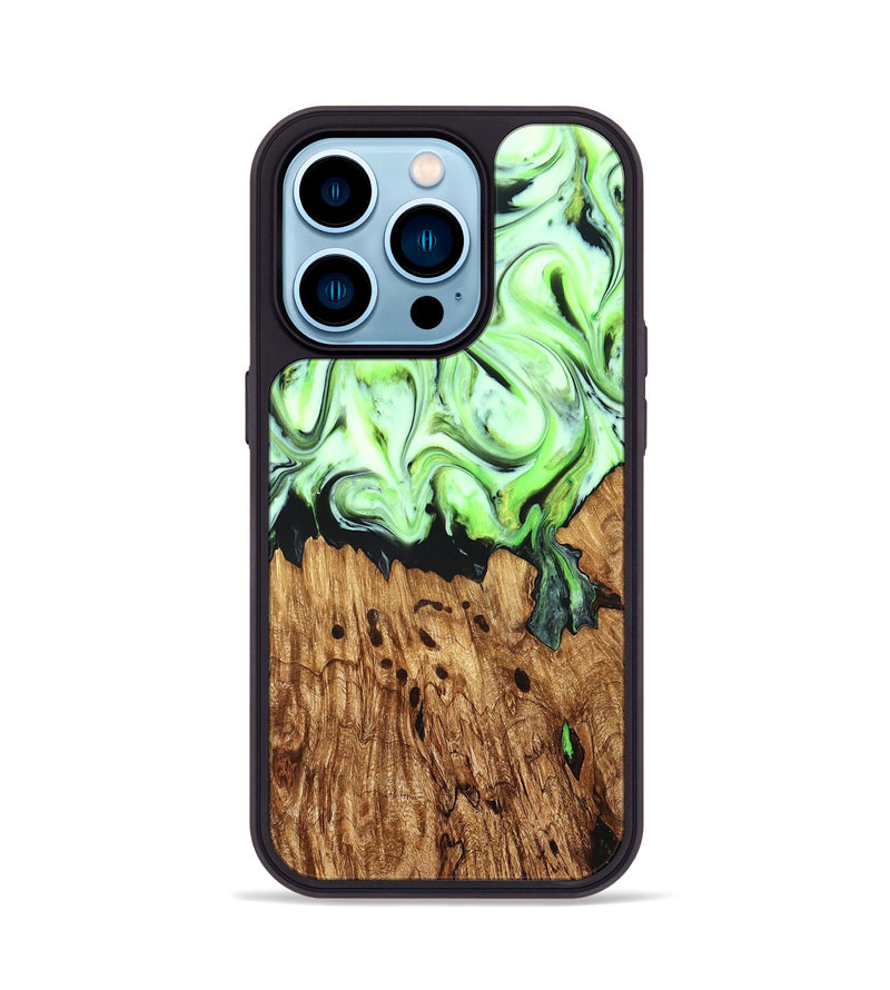 iPhone 14 Pro Wood Phone Case - Bruno (Neon, 827355)