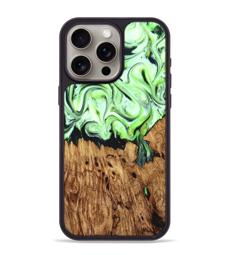 iPhone 15 Pro Max Wood Phone Case - Bruno (Neon, 827355)
