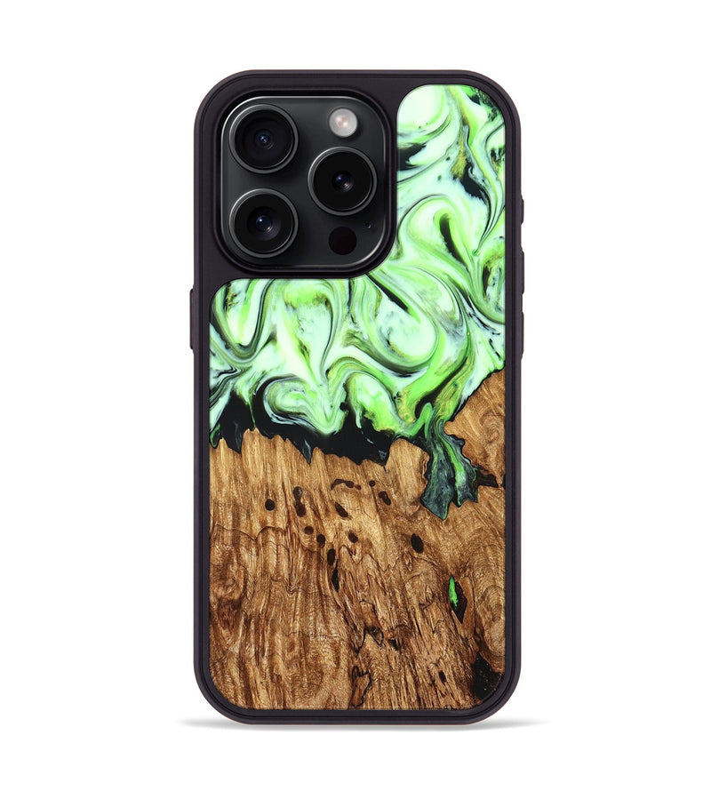 iPhone 15 Pro Wood Phone Case - Bruno (Neon, 827355)