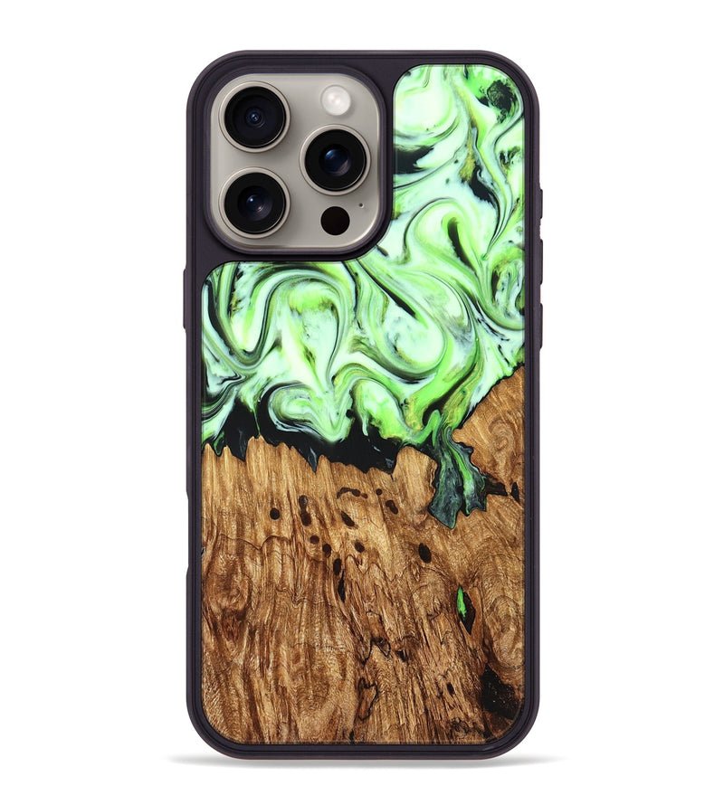 iPhone 16 Pro Max Wood Phone Case - Bruno (Neon, 827355)